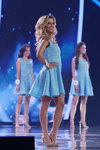 Natallia Paulouskaja. Gala final — Miss Belarús 2018. Dresses (looks: vestido azul claro)