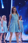 Tacciana Pogostjewa. Finał "Miss Białorusi 2018": pierwsza prezentacja (ubrania i obraz: sukienka błękitna)