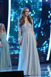 Ksienija Viasielskaja. Evening gown competition — Miss Belarus 2018 (looks: sky blueevening dress)