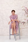Liasan Utiasheva. BAON SS18 lookbook (looks: lilac dress)