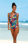 Bonprix SS18 campaign (looks: multicolored closed swimsuit)