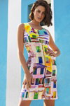 Caroline Biss SS18 campaign (looks: mini multicolored dress)