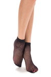 Женские носки от DIM (наряды и образы: чёрные носки в сетку)