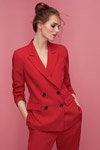 Dorothy Perkins AW17 lookbook (looks: red pantsuit, bun (hairstyle))