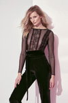 Ermanno Scervino FW18/19 lingerie lookbook (looks: black transparent jumper)