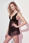 Ermanno Scervino FW18/19 lingerie lookbook (looks: black nightshirt)