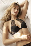 Constance Jablonski. Etam SS18 lingerie campaign (looks: black bra)