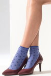 Filifolli FW18/19 lookbook (looks: sky blue printed socks, burgundy pumps)
