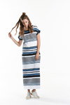 Giovane SS18 lookbook (looks: striped multicolored dress)
