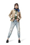 Лукбук G-Star AW18/19 (наряды и образы: голубые рваные джинсы)