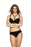 Kinga FW18/19 lingerie lookbook (looks: black bra, black briefs)