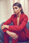 Lipsy AW18/19 campaign (looks: red pantsuit)