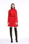Лукбук Miss Sixty SS18 (наряди й образи: червона сукня, чорні чоботи-панчохи)