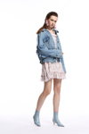 Лукбук Miss Sixty SS18 (наряды и образы: голубая джинсовая куртка)