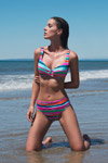 Plage du Sud SS18 swimwear campaign (looks: multicolored swimsuit)
