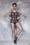 Taryn Winters FW18/19 lingerie lookbook (looks: black transparent socks, black transparent bodysuit)