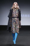 MadridManso show — MBFW Madrid FW19/20 (looks: multicoloredcocktail dress, sky blue tights)
