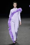 THE 2ND SKIN CO. show — MBFW Madrid FW19/20 (looks: lilac jumpsuit, black sandals)