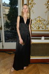 Eva Staudinger. Kaviar Gauche show — Paris Fashion Week (Women) ss20 (looks: blackevening dress)