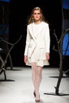 Narciss show — Riga Fashion Week AW19/20 (looks: white blazer, white fantasy tights)