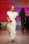 Pokaz M-Couture — Riga Fashion Week SS2020 (ubrania i obraz: suknia ślubna biała, blond (kolor włosów))