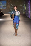 Anna Troyan. LAKE studio show — Ukrainian Fashion Week FW19/20 (looks: blue skirt with slit)