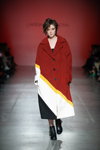 Yana Kutishevskaya. Larisa Lobanova show — Ukrainian Fashion Week FW19/20 (looks: multicolored coat)