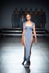 Pokaz GASANOVA — Ukrainian Fashion Week SS20 (ubrania i obraz: sukienka błękitna)