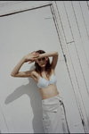 Lena Hardt. Chantelle SS19 lingerie campaign (looks: sky blue bra)