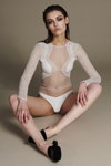 Ermanno Scervino FW 19 lingerie lookbook (looks: white bodysuit)