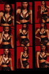 Red Alert. Honey Birdette lingerie campaign (looks: black bra, black briefs)