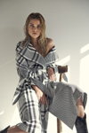 IF SS 2019 campaign (looks: checkered black and white coat, black boots)