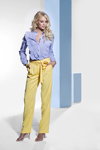 Кампания Loved by Miracles SS2019 (наряды и образы: голубая блуза, желтые брюки)