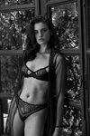 Yamamay FW 2019 lingerie campaign (looks: black bra, black briefs)