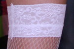 fishnet stockings with lace top