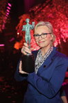 Jane Lynch. 26. Ceremonia wręczenia nagród Screen Actors Guild (ubrania i obraz: żakiet niebieski, blond (kolor włosów))