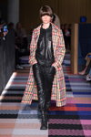 MUNTHE show — Copenhagen Fashion Week AW 20/21 (looks: checkered multicolored trench coat, black leather pants)
