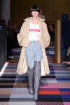 MUNTHE show — Copenhagen Fashion Week AW 20/21 (looks: grey knee high boots, sky blue trousers, white top)