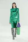 STAND STUDIO show — Copenhagen Fashion Week AW 20/21 (looks: green dress, black and white boots with leopard print)