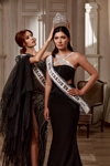 Anastasiia Subbota y Liza Yastremska. Fotofacto — Miss Universo Ucrania 2020 (looks: vestido de noche negro)
