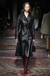Les Benjamins show — Paris Fashion Week (Men) FW 20/21 (looks: black leather coat, burgundy boots)