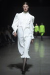 Noname Atelier show — Riga Fashion Week SS2021 (looks: black tights, white jumpsuit)