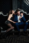 Lingerie & hosiery stylish photoshoot. Sex & Whiskey & Rock'n'Roll