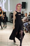 Street Fashion Show 2020 (looks: black dress, black ripped tights)
