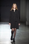 Annette Görtz show — Ukrainian Fashion Week NoSS (looks: black trench coat, black tights)