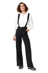 Лукбук Caroline Biss FW 20/21 (наряды и образы: белая блуза, чёрные брюки)