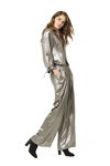Glamour Party. Caroline Biss FW 19/20 lookbook (looks: silver jumpsuit)