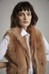 Celtic & Co AW 20/21 lookbook (looks: white blouse, fur red vest)