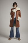 Celtic & Co AW 20/21 lookbook (looks: brown sheepskin coat, , white blouse)
