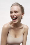 Kim van der Laan. Chantelle FW 20/21 lingerie campaign (looks: beige bra)